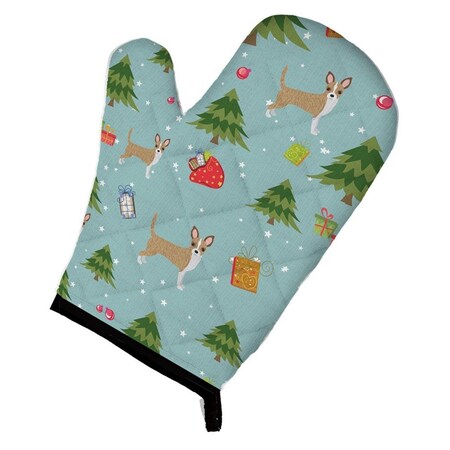 Carolines Treasures Christmas Brindle Chihuahua Oven Mitt BB4932OVMT